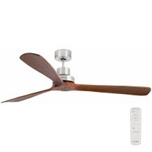 FARO 33464DC - Ceiling fan LANTAU XL brown/chrome + remote control