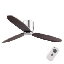 FARO 33472N - Ceiling fan NIAS chrome/brown d. 132 cm + remote control