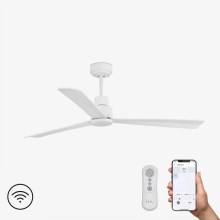 FARO 33487WP - Ceiling fan NASSAU Wi-Fi white + remote control