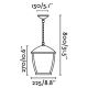 FARO 75002 - Outdoor chandelier on a chain WILMA 1xE27/100W/230V IP44