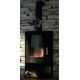 Fireplace oscillating fan 13x18 cm black