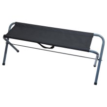 Foldable camping bench black/grey