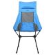 Foldable camping chair blue 105 cm