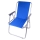 Foldable camping chair blue/matte chrome