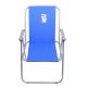 Foldable camping chair blue/matte chrome