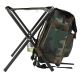 Foldable camping chair with backpack camouflage