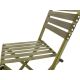 Foldable camping chair with backrest green