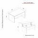 Foldable coffee table AKILLI 44,8x90 cm white