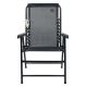 Foldable garden chair black