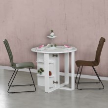 Foldable table MIDDLE 77x90 cm white