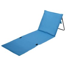 Folding lounger blue 160x55 cm