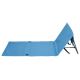 Folding lounger blue 160x55 cm