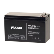 FUKAWA FW 7.2-12 F2U - Lead-acid battery 12V/7.2Ah/faston 6.3 mm
