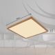 Globo - LED Dimmable bathroom ceiling light LED/24W/230V 42x42 cm IP44 brown