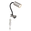 Globo - Flexible lamp with a clip 1xGU10/25W/230V black/chrome