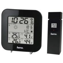 Hama - Weather station with LCD display and alarm clock 2xAA black