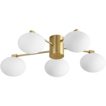 Ideal Lux - LED Surface-mounted chandelier HERMES 5xG9/3W/230V gold