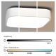 Immax NEO 07040L - LED Dimmable ceiling light RECUADRO LED/56W/230V Tuya + remote control