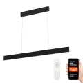 Immax NEO 07076L - LED Dimmable chandelier on a string black LISTON LED/18W/230V Tuya + remote control