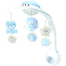 Infantino - Crib mobile with melody 3in1 3xAAA blue