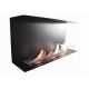 InFire - Built-in BIO fireplace 120x45 cm 3kW black