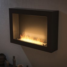 InFire - Wall BIO fireplace 80x56 cm 3kW black