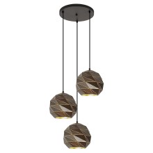 ITALUX - Chandelier on a string PALERMO 3xE27/40W/230V anthracite