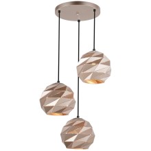 ITALUX - Chandelier on a string PALERMO 3xE27/40W/230V Rose gold