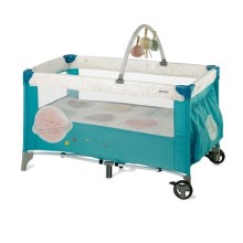 Jané - Travel crib DUO LEVEL turquoise