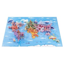 Janod - Children's educational puzzle 350 pcs world
