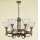 Jupiter 791 - FR 6 - Pendant chandelier FRYDERYK 6xE27/60W/230V
