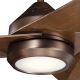 Kichler - LED Dimmable ceiling fan JADE LED/18W/230V brown + remote control