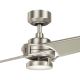 Kichler - LED Dimmable ceiling fan XETY LED/10W/230V  chrome/silver + remote control