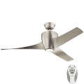 Kichler - LED Dimmable ceiling fan PHREE LED/10W/230V silver + remote control
