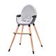 KINDERKRAFT - Baby dining chair FINI grey/black