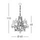 Kolarz A1335.85 - Crystal chandelier on a chain  AMARO 5x E14/40W/230V