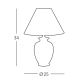 Kolarz A1354.71S - Table lamp GIARDINO 1xE27/60W/230V d. 25 cm