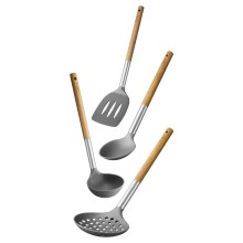Lamart - Set of kitchen utensils 4 pcs acacia