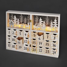LED Advent calendar LED/2xAAA wood