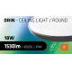 LED Bathroom ceiling light CIRCLE LED/18W/230V 4000K d. 30 cm IP44 black