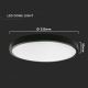 LED Bathroom ceiling light LED/18W/230V 3000K IP44 black