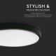LED Bathroom ceiling light LED/18W/230V 6500K IP44 black