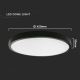 LED Bathroom ceiling light LED/30W/230V 4000K IP44 black