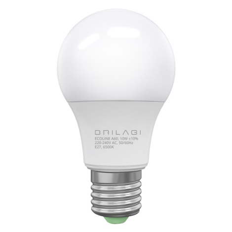 LED Bulb ECOLINE A60 E27/10W/230V 6,500K - Brilagi