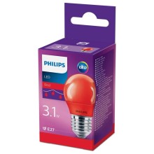 LED Bulb Philips E27/3,1W/230V red
