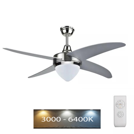 LED Ceiling fan LED/15W/230V 3000K/4000K/6400K + remote control