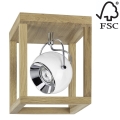 LED Ceiling light ROY 1xGU10/5W/230V matte oak - FSC certified