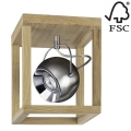 LED Ceiling light ROY 1xGU10/5W/230V matte oak - FSC certified