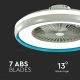 LED Ceiling light with a fan LED/45W/230V 3000/4000/6500K blue + remote control