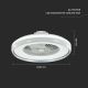 LED Ceiling light with a fan LED/45W/230V 3000/4000/6500K grey + remote control